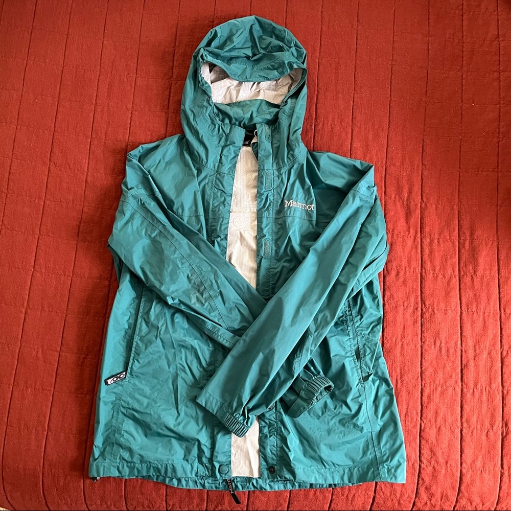 Marmot rain jacket turquoise